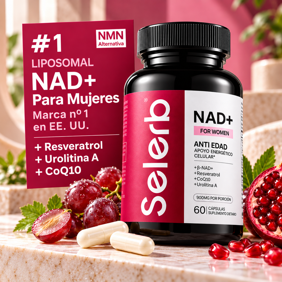 SELERB NAD+ FOR WOMAN 60 CAP