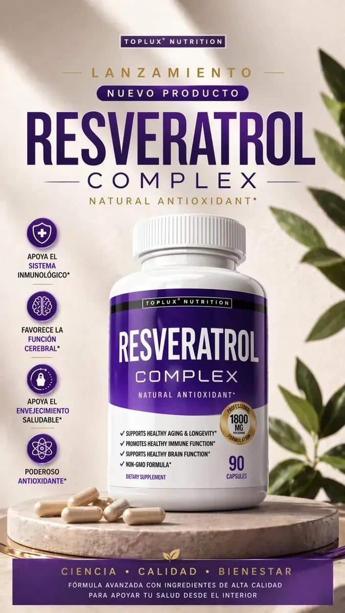 NAD+ RESVERATROL 60 CAPSULAS TOP