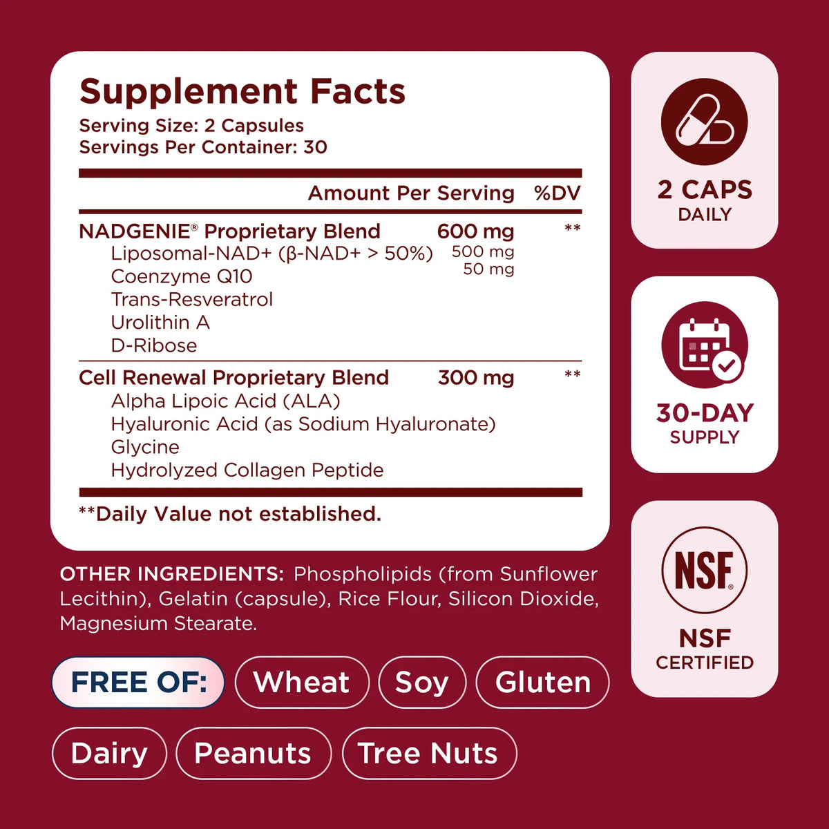 SELERB NAD+ FOR WOMAN 60 CAP