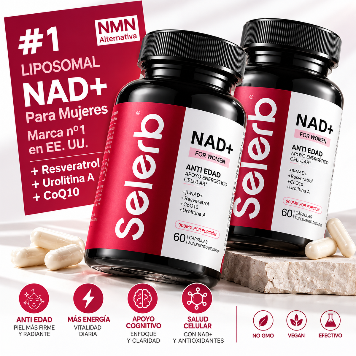 SELERB NAD+ FOR WOMAN 60 CAP