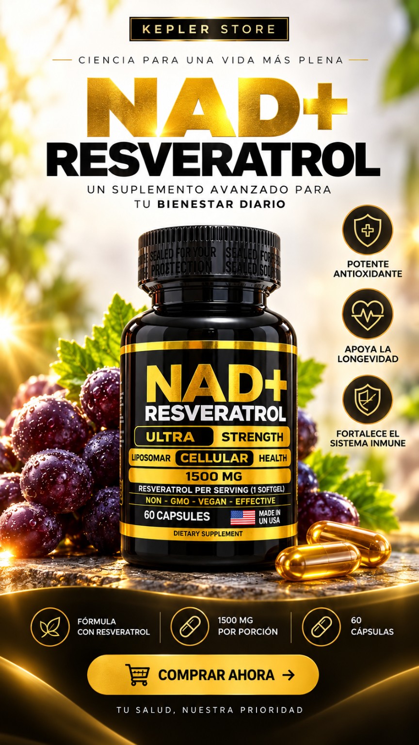 NAD + RESVERATROL AMERICANO 60 CAPSULAS